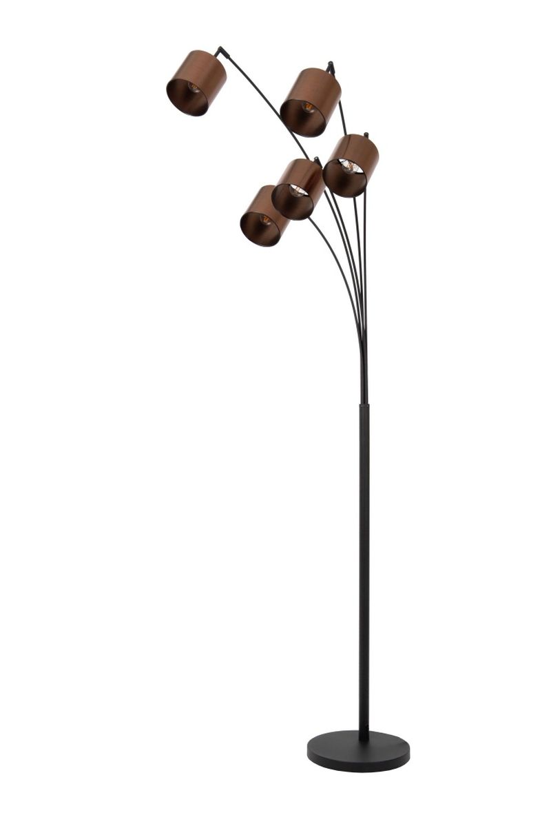 Lucide RANKOS - Stojacia lampa - 5xE14 - Čierna